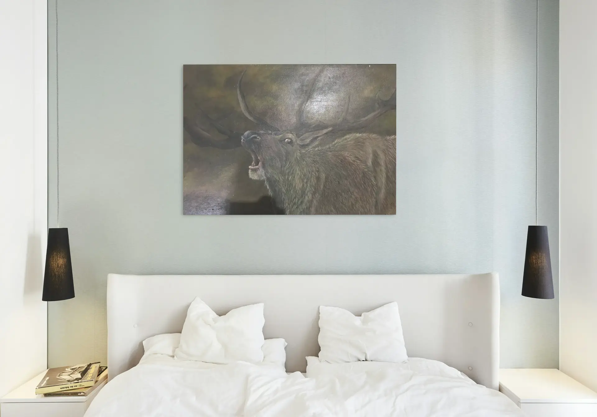 Savanna Silhouette — Impressionist landscape oil painting at sunset